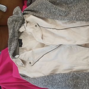 $12 add on - mixed media jacket off white nwot